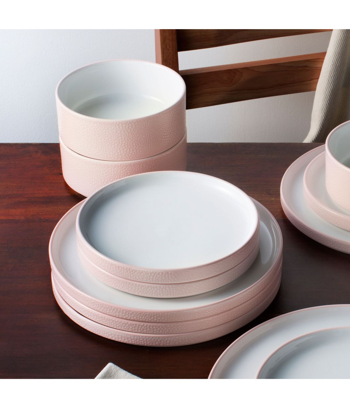  Noritake Colortex Stone 12 Piece Set, Service for 4 - Blush - Bonton