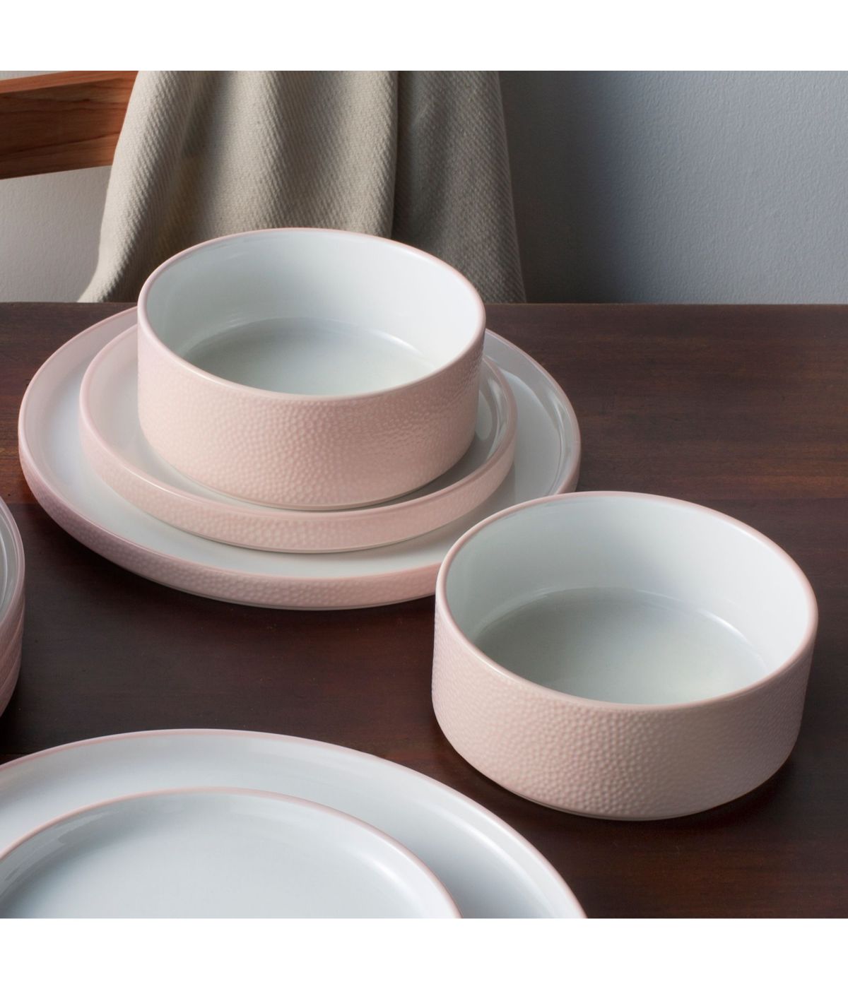  Noritake Colortex Stone 12 Piece Set, Service for 4 - Blush - Bonton