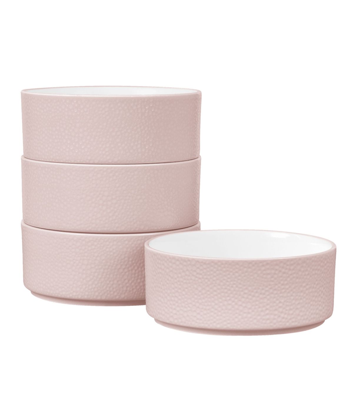  Noritake Colortex Stone Set of 4 Stax Cereal Bowls - Blush - Bonton