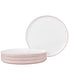  Noritake Colortex Stone Set of 4 Stax Dinner Plates - Blush - Bonton