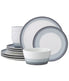  Noritake Colorscapes Layers 12 Piece Coupe Set, Service for 4 - Ash - Bonton