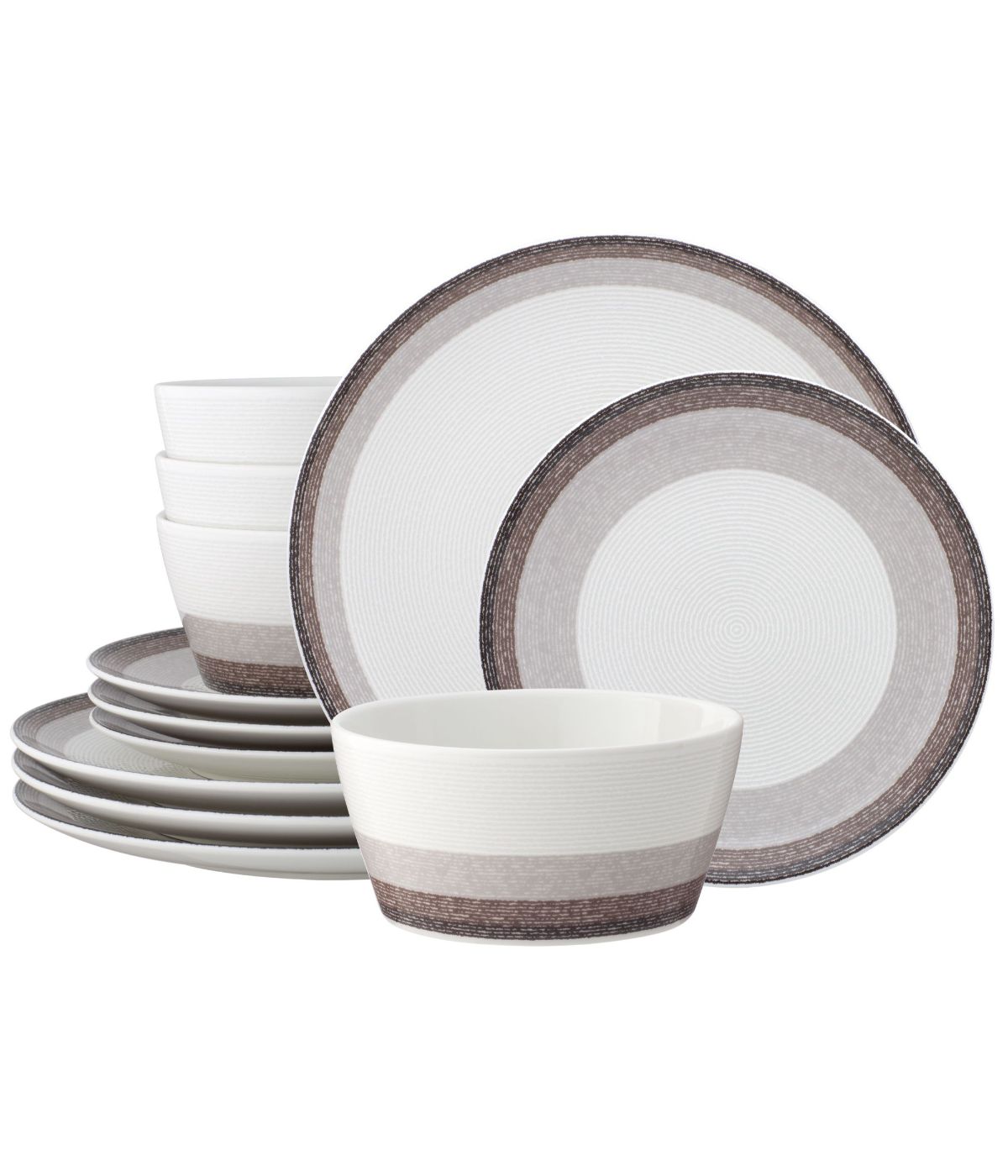  Noritake Colorscapes Layers 12 Piece Coupe Set, Service for 4 - Canyon - Bonton