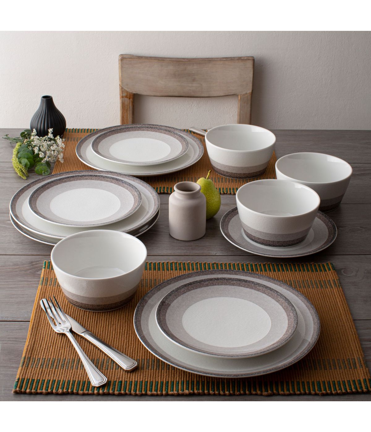  Noritake Colorscapes Layers 12 Piece Coupe Set, Service for 4 - Canyon - Bonton