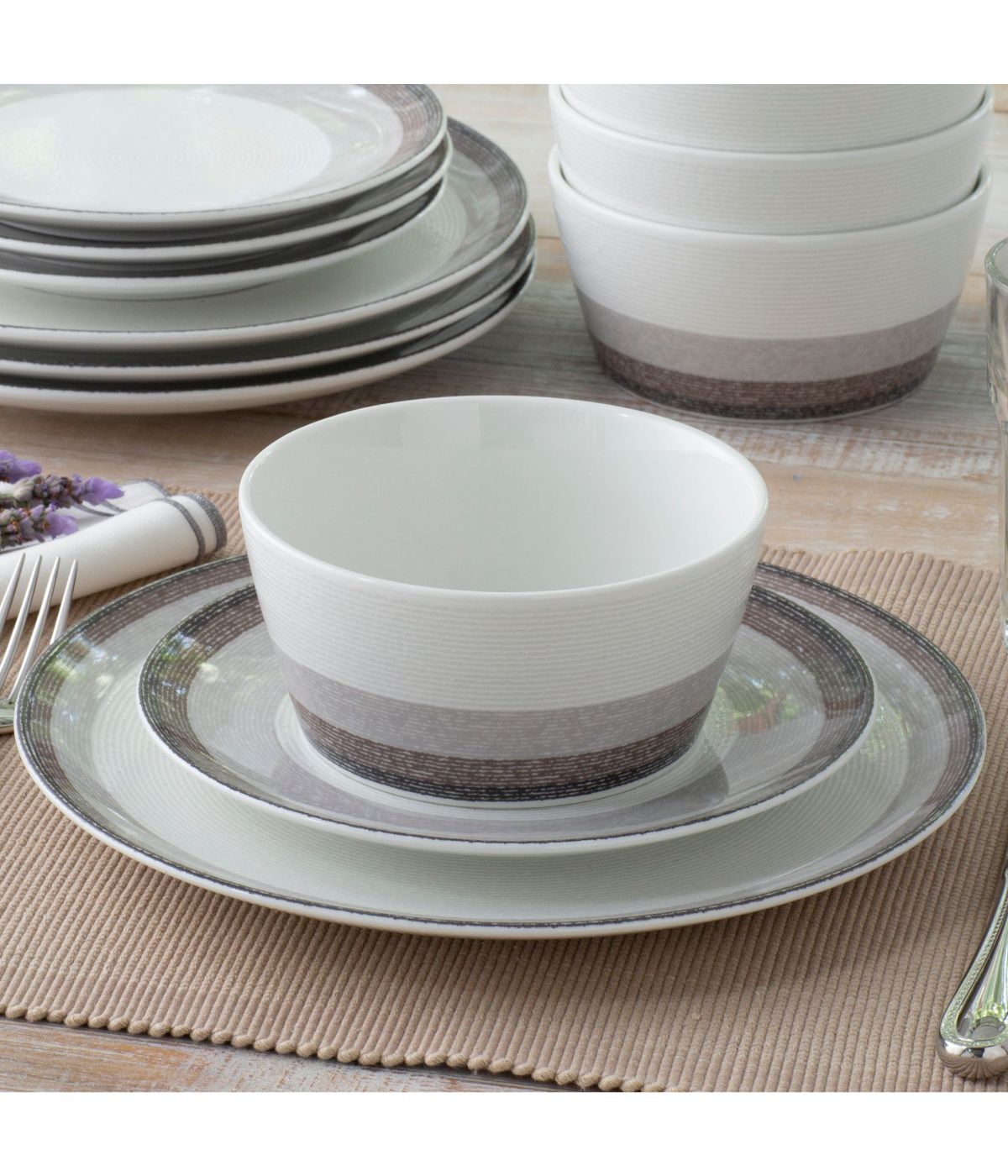  Noritake Colorscapes Layers Set of 4 Cereal Bowls - Canyon - Bonton