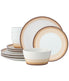  Noritake Colorscapes Layers 12 Piece Coupe Set, Service for 4 - Desert - Bonton