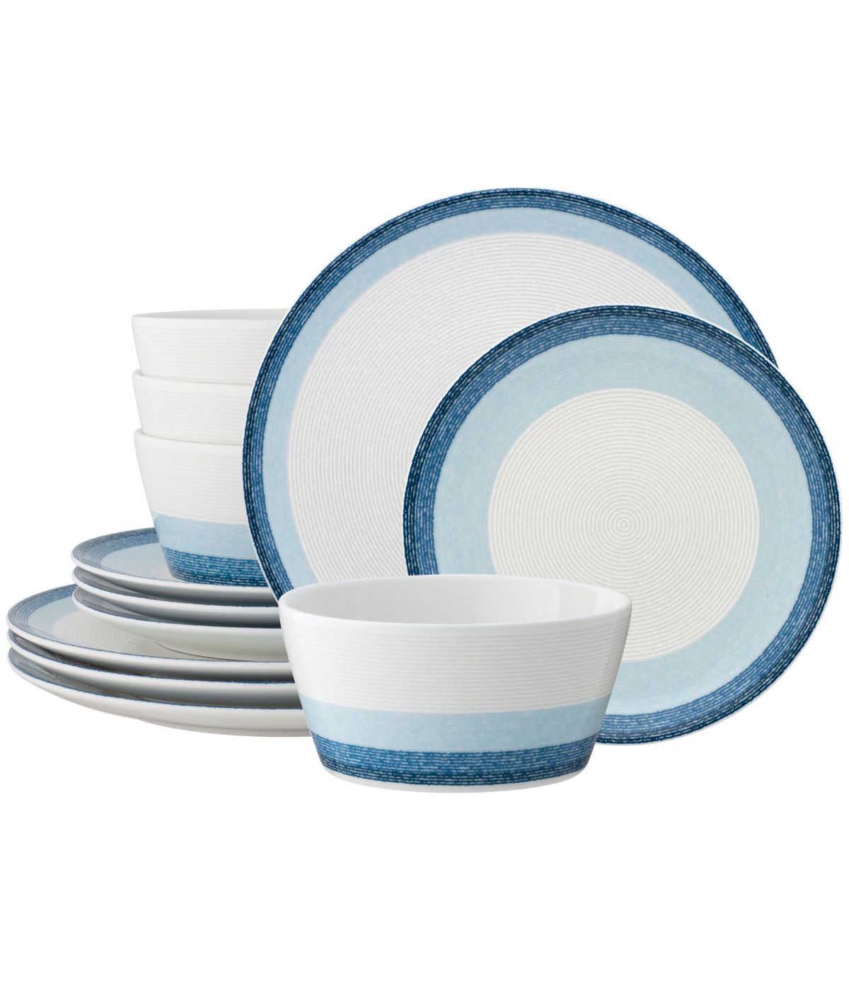  Noritake Colorscapes Layers 12 Piece Coupe Set, Service for 4 - Sky - Bonton