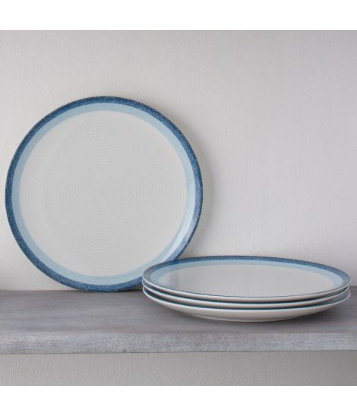  Noritake Colorscapes Layers Set of 4 Coupe Dinner Plates - Sky - Bonton