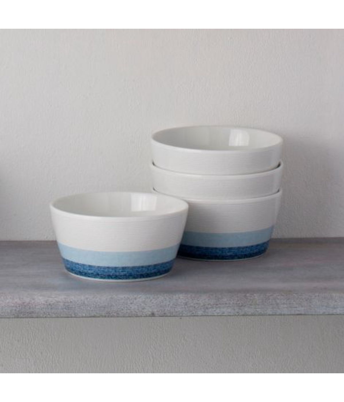  Noritake Colorscapes Layers Set of 4 Cereal Bowls - Sky - Bonton