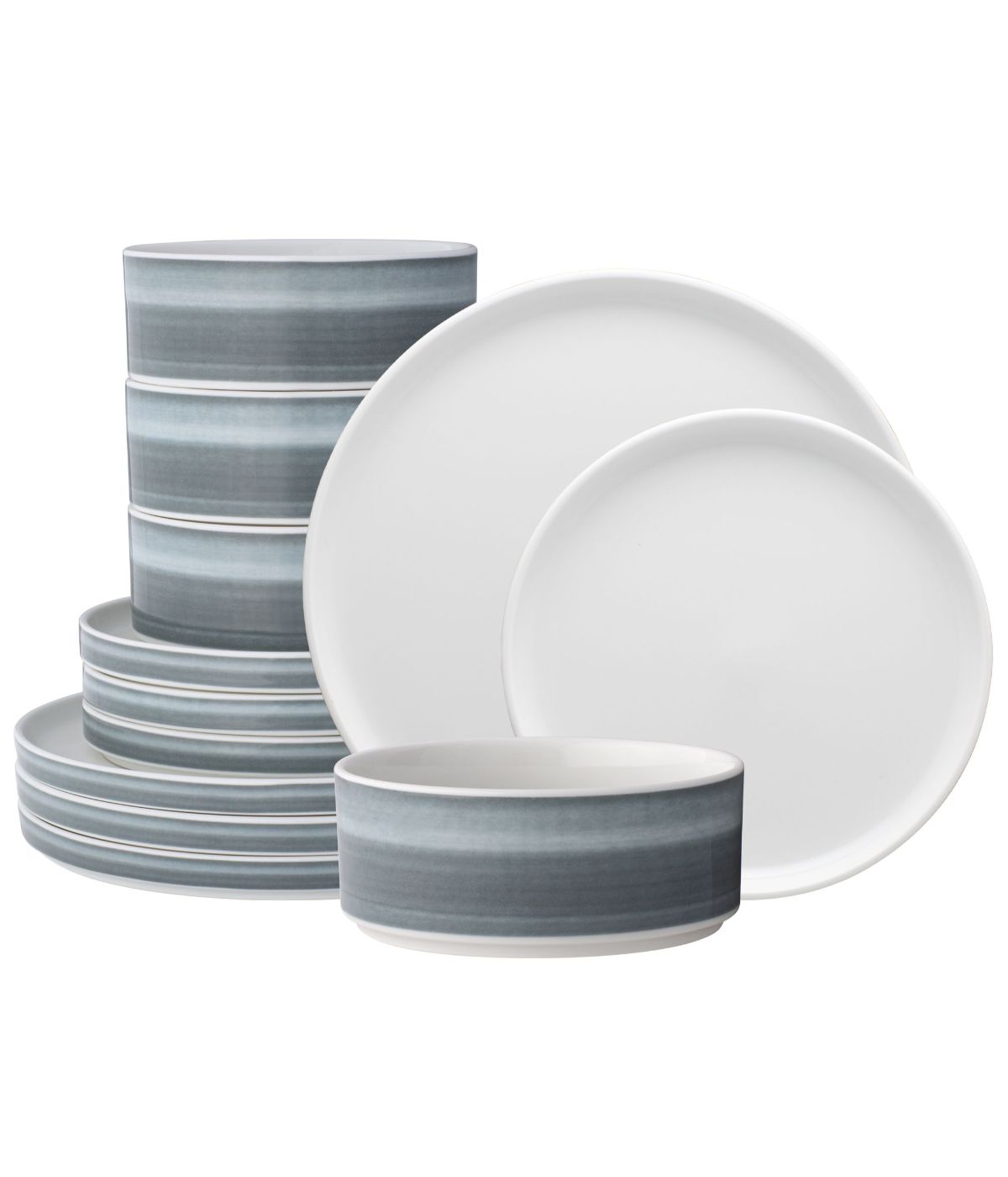  Noritake ColorStax Ombre 12 Piece Set, Service for 4 - Charcoal - Bonton