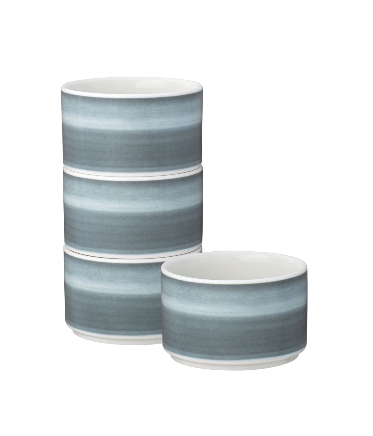  Noritake ColorStax Ombre Set of 4 Stax Mini Bowls - Charcoal - Bonton