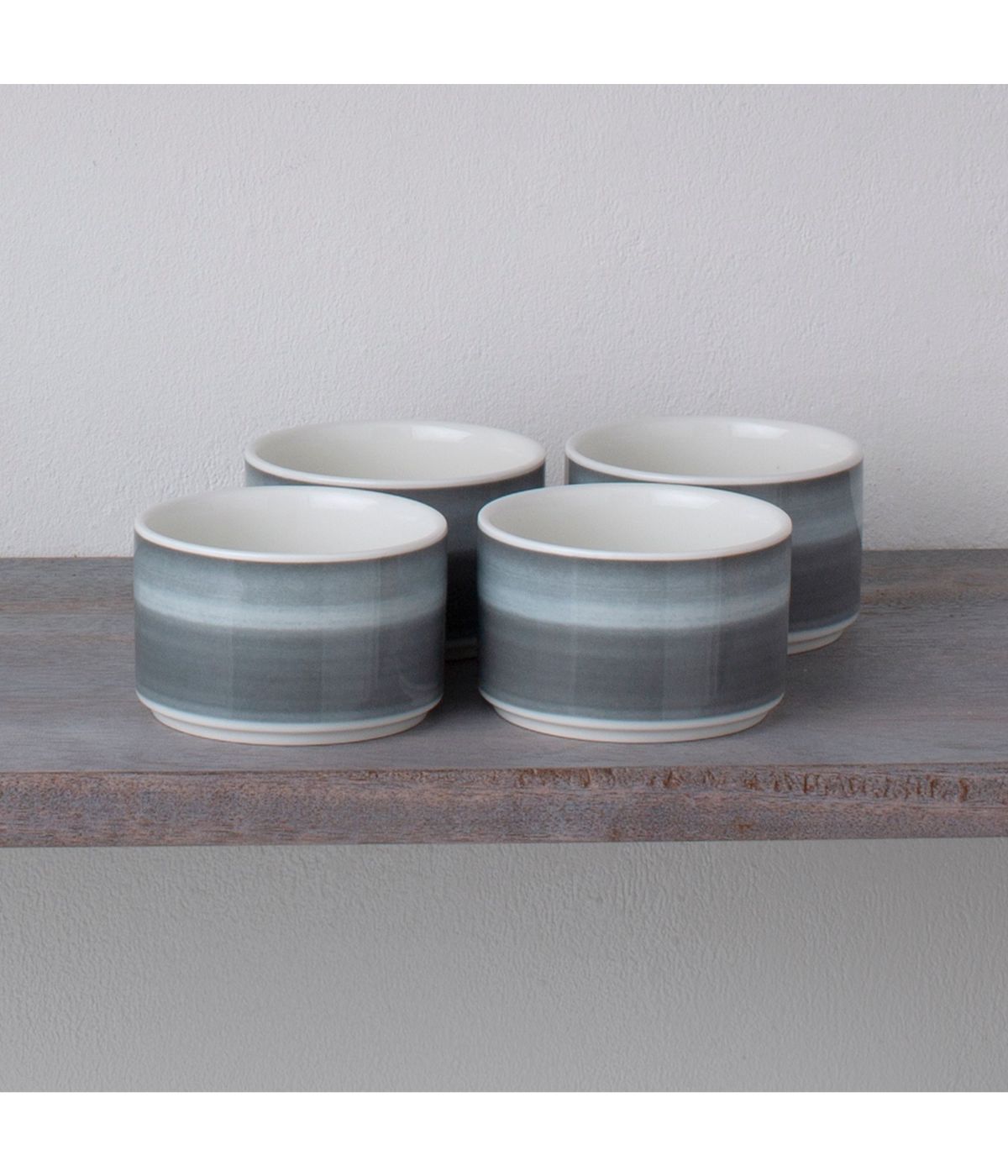  Noritake ColorStax Ombre Set of 4 Stax Mini Bowls - Charcoal - Bonton