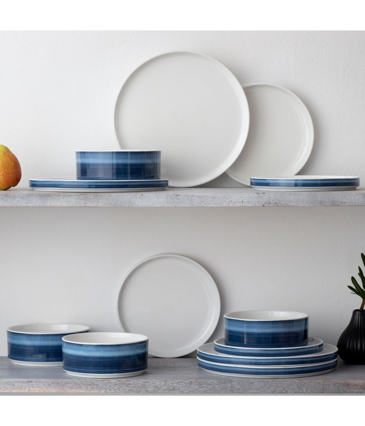  Noritake ColorStax Ombre Set of 4 Stax Cereal Bowls - Indigo - Bonton