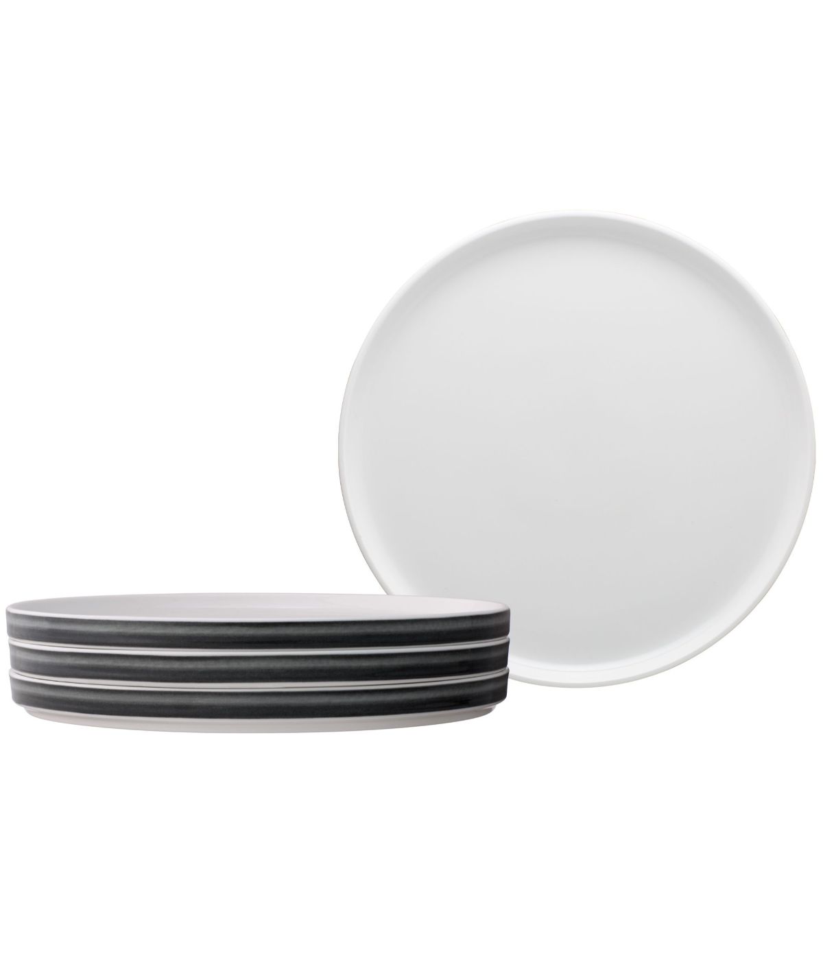  Noritake ColorStax Ombre Set of 4 Stax Dinner Plates - Jet - Bonton