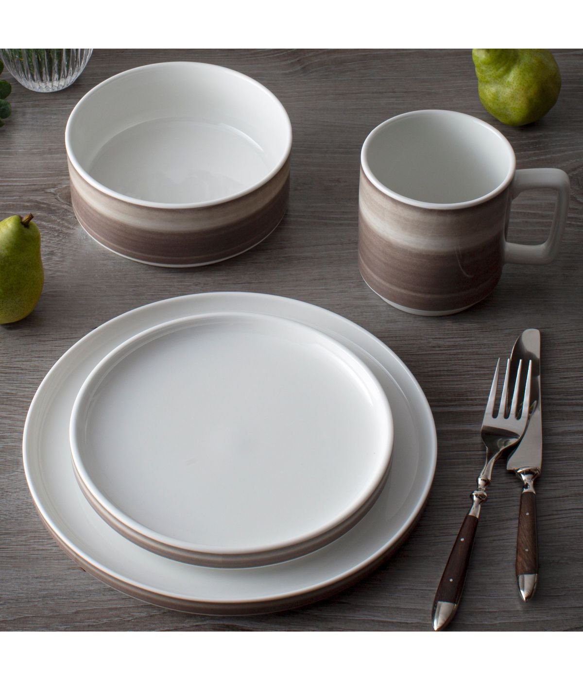  Noritake ColorStax Ombre 4-Piece Place Setting - Umber - Bonton