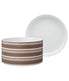  Noritake ColorStax Ombre Set of 4 Stax Deep Plates - Umber - Bonton