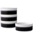  Noritake ColorStax Stripe Set of 4 Stax Cereal Bowls - Black - Bonton