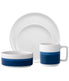  Noritake ColorStax Stripe 4-Piece Place Setting Stax - Blue - Bonton