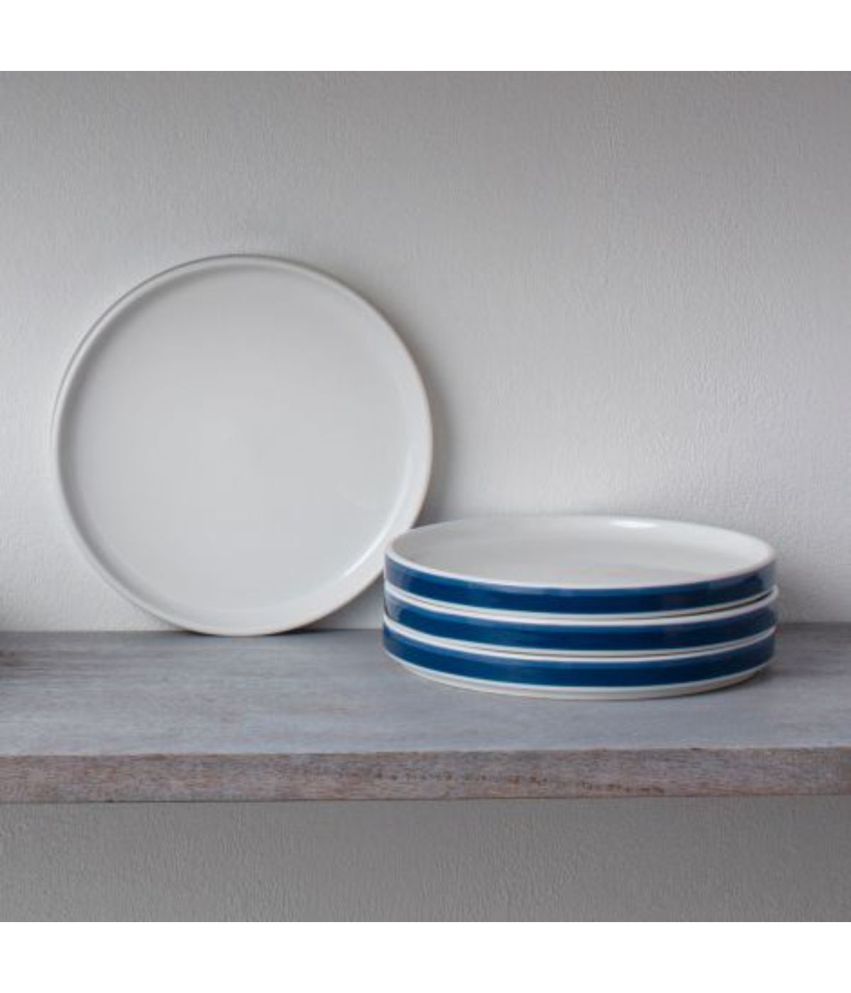  Noritake ColorStax Stripe Set of 4 Stax Salad Plates - Blue - Bonton