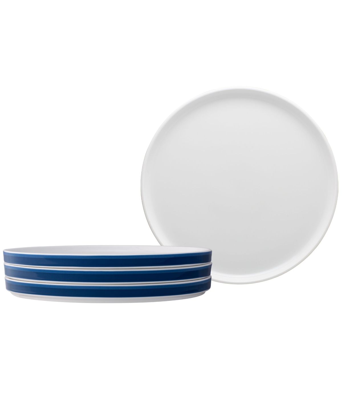  Noritake ColorStax Stripe Set of 4 Stax Dinner Plates - Blue - Bonton