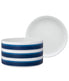  Noritake ColorStax Stripe Set of 4 Stax Deep Plates - Blue - Bonton