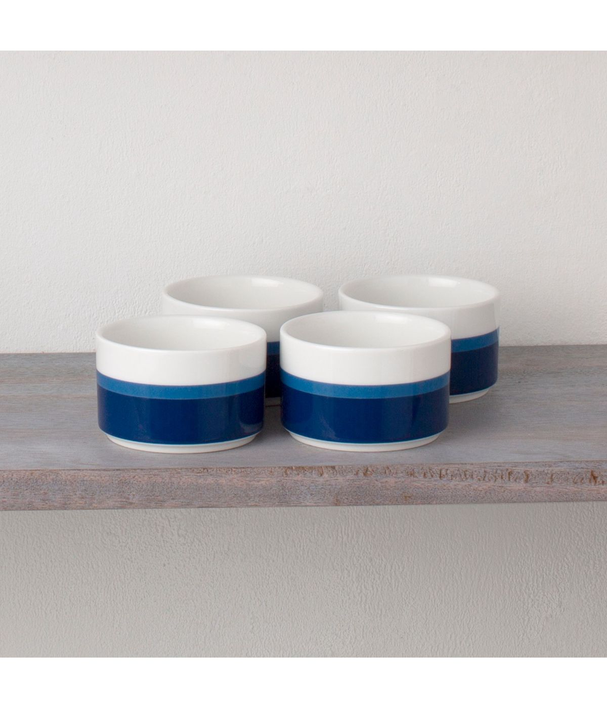  Noritake ColorStax Stripe Set of 4 Stax Mini Bowls - Blue - Bonton