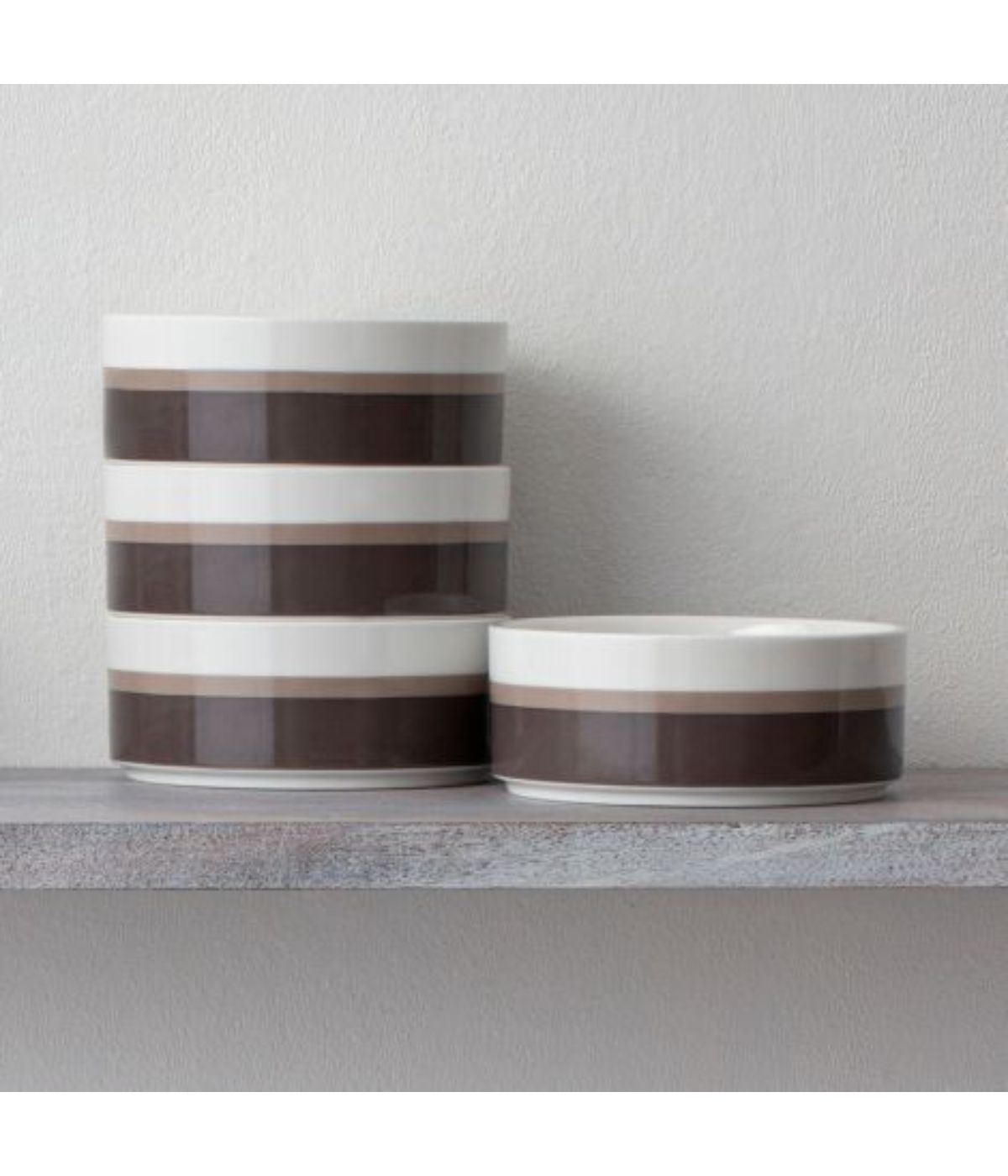  Noritake ColorStax Stripe Set of 4 Stax Cereal Bowls - Brown - Bonton