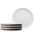  Noritake ColorStax Stripe Set of 4 Stax Salad Plates - Brown - Bonton