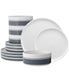  Noritake ColorStax Stripe 12 Piece Set, Service for 4 - Grey - Bonton