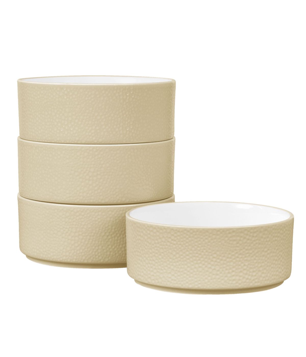  Noritake Colortex Stone Set of 4 Stax Cereal Bowls - Ivory - Bonton