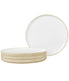  Noritake Colortex Stone Set of 4 Stax Dinner Plates - Ivory - Bonton