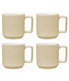  Noritake Colortex Stone Set of 4 Stax Mugs - Ivory - Bonton