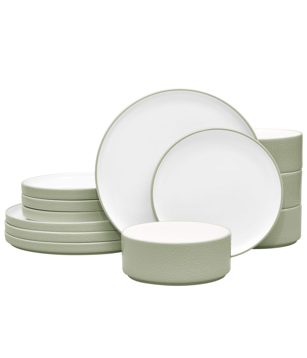  Noritake Colortex Stone 12 Piece Set, Service for 4 - Sage - Bonton