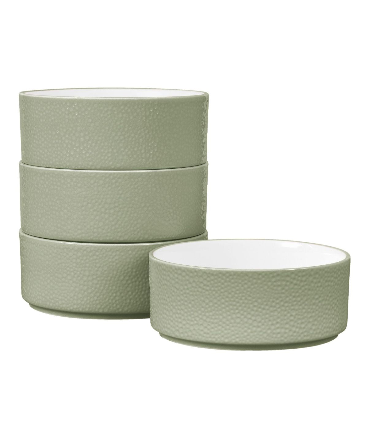  Noritake Colortex Stone Set of 4 Stax Cereal Bowls - Sage - Bonton