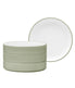  Noritake Colortex Stone Set of 4 Stax Deep Plate - Sage - Bonton