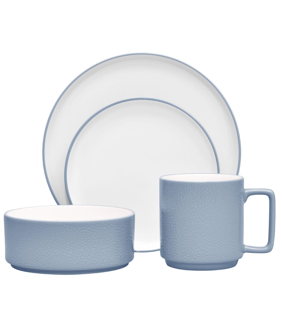  Noritake Colortex Stone 4 Piece Place Setting - Aqua - Bonton