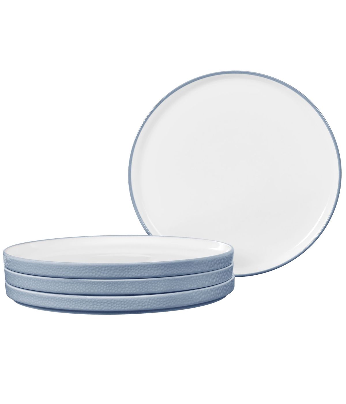  Noritake Colortex Stone Set of 4 Stax Salad Plates - Aqua - Bonton