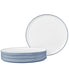  Noritake Colortex Stone Set of 4 Stax Salad Plates - Aqua - Bonton