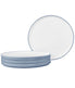  Noritake Colortex Stone Set of 4 Stax Dinner Plates - Aqua - Bonton