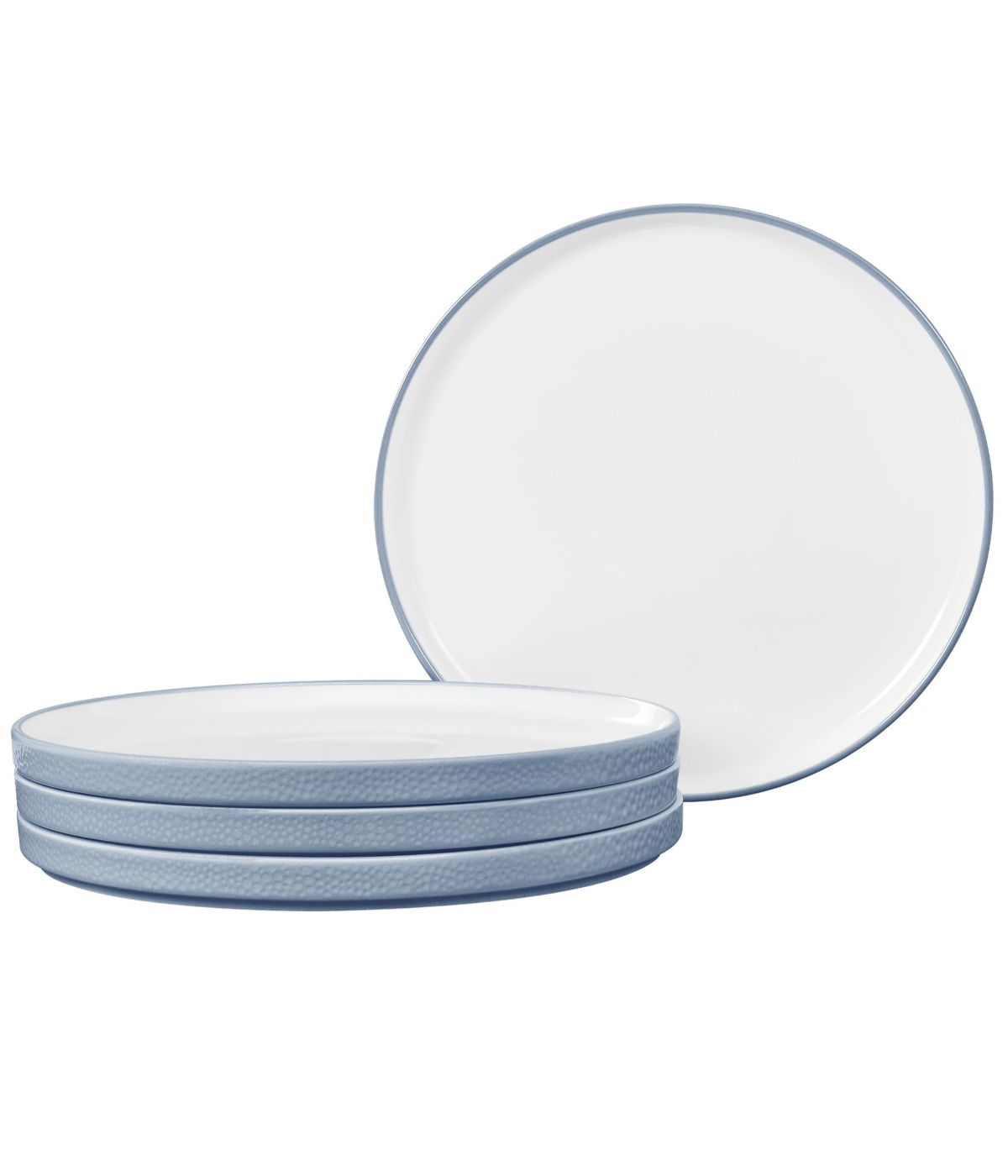  Noritake Colortex Stone Set of 4 Stax Dinner Plates - Aqua - Bonton