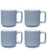  Noritake Colortex Stone Set of 4 Stax Mugs - Aqua - Bonton