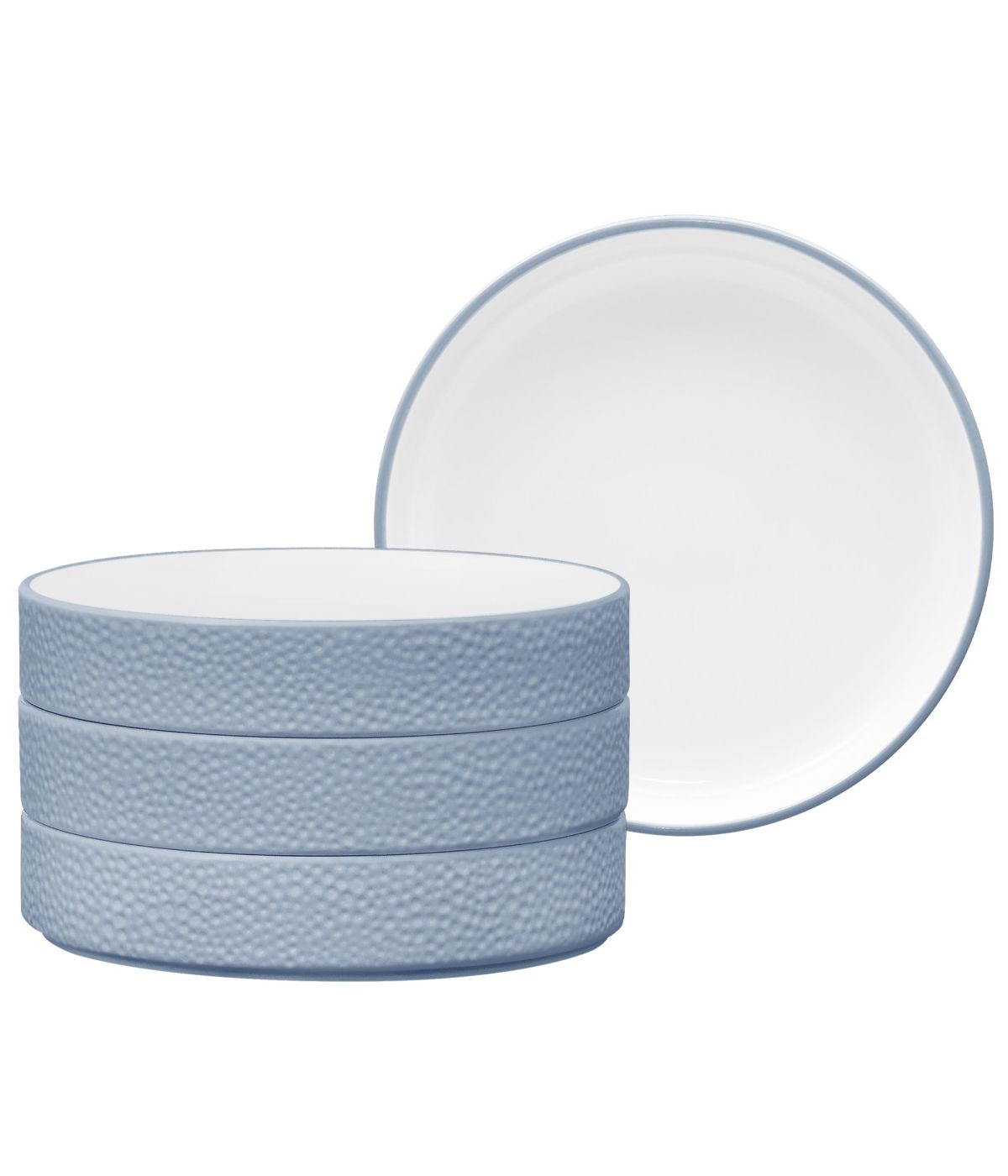  Noritake Colortex Stone Set of 4 Stax Deep Plate - Aqua - Bonton