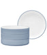  Noritake Colortex Stone Set of 4 Stax Deep Plate - Aqua - Bonton