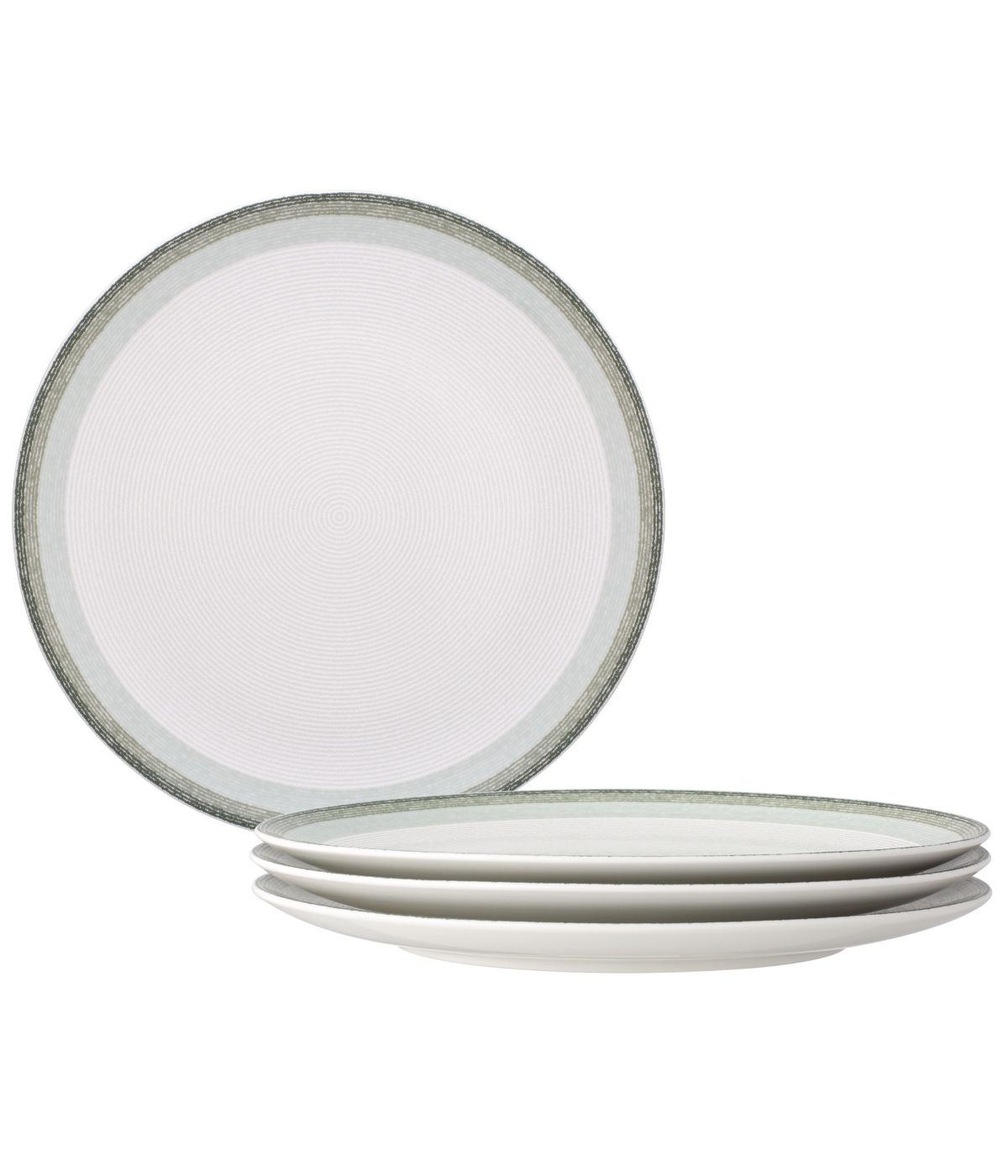  Noritake Colorscapes Layers Set of 4 Coupe Dinner Plates - Sage - Bonton