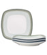  Noritake Colorscapes Layers Set of 4 Square Salad Plates - Sage - Bonton