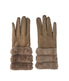  Vegan Suede Glove 3 - Tan - Bonton