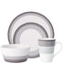  Noritake Colorscapes Layers 4 Piece Coupe Place Setting - Charcoal - Bonton