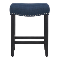 24" Upholstered Saddle Seat Single Counter Stool