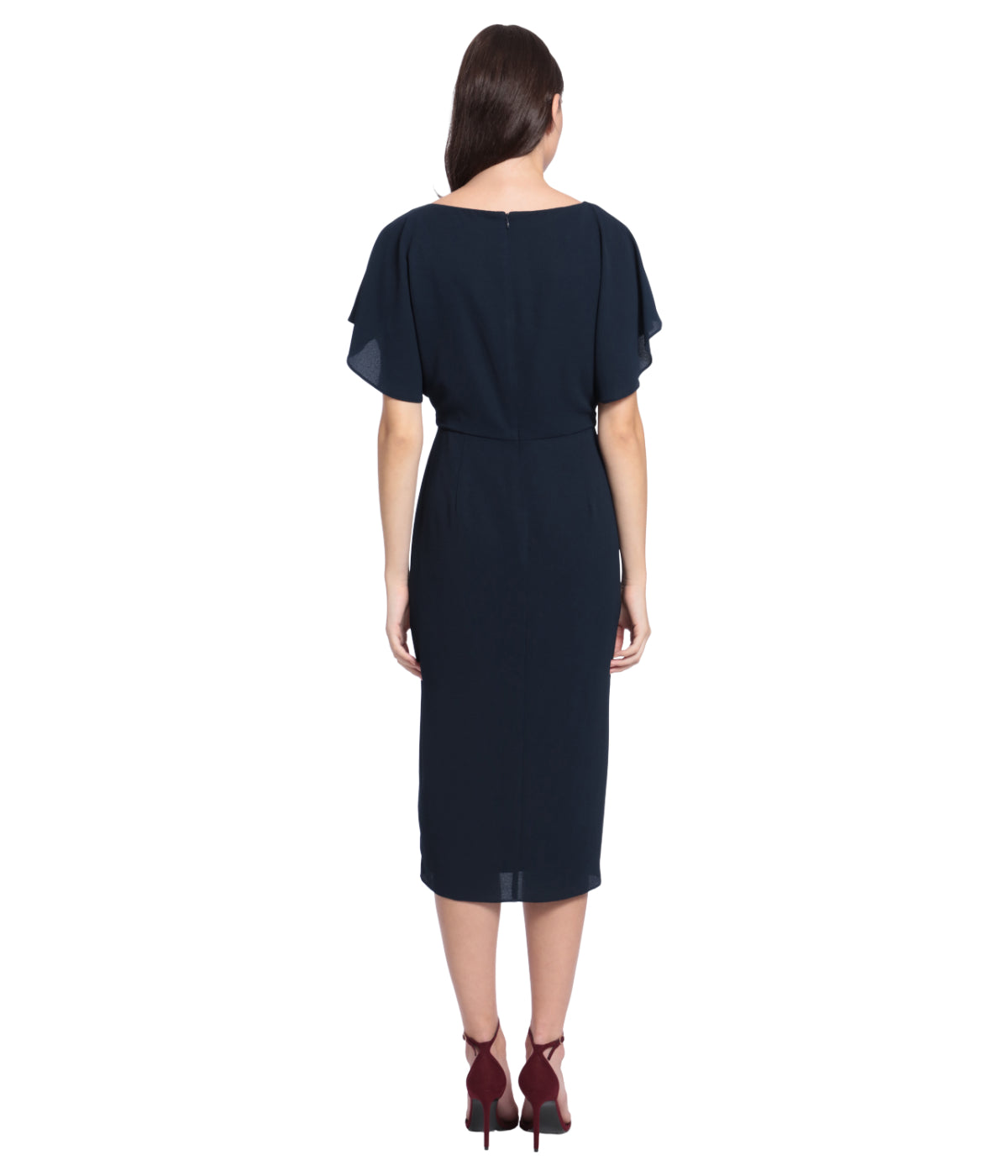  Maggy London Boatneck Colman Sleeve Dress - Navy Blazer - Bonton