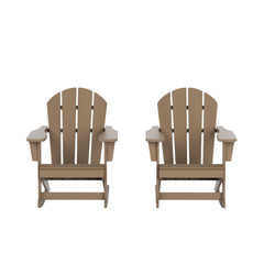 Outdoor Patio Porch Rocking Adirondack Chair, Set of 2