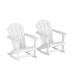 Outdoor Patio Porch Rocking Adirondack Chair, Set of 2